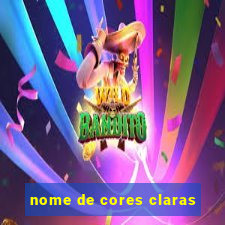 nome de cores claras